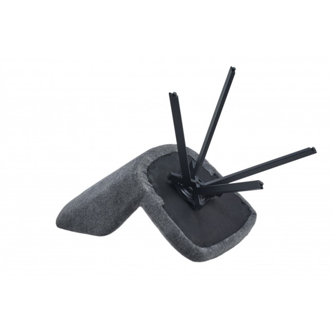 Стілець з поворотним механізмом на 360°Веста  чорний/букле сірий