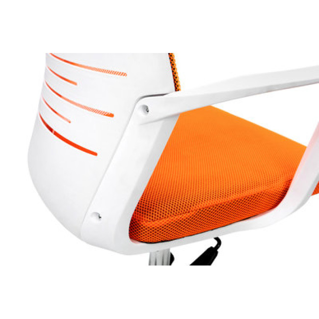 Крісло офісне комп'ютерне на колесах Зум orange Мікс Меблі
