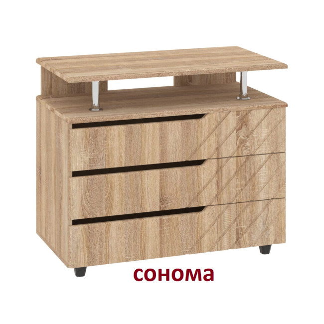 Комод у спальню вітальню передпокій 3 ящики 80/43/69 см К-3 МДФ Пехотін