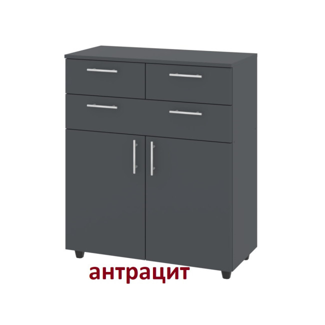 Комод у спальню вітальню передпокій 3 ящики 2 двері 80/38/94 см К-3+2 Пехотін