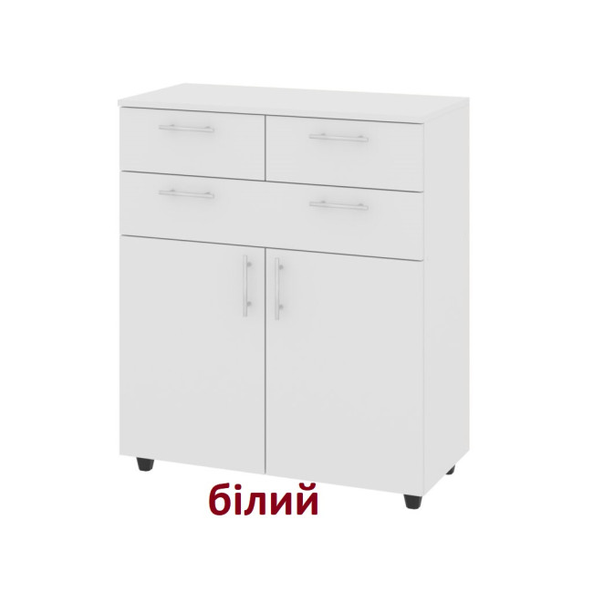 Комод у спальню вітальню передпокій 3 ящики 2 двері 80/38/94 см К-3+2 Пехотін