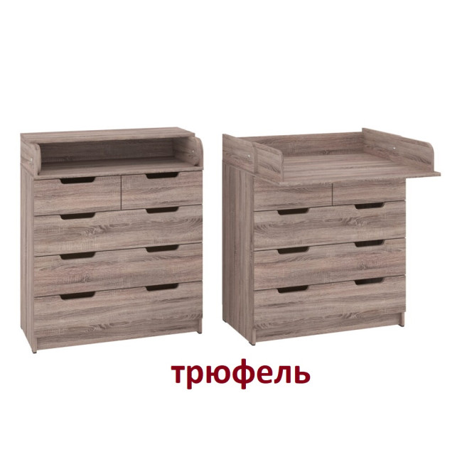 Комод пеленальний для новонароджених 5 ящиків 80/43-73/95 см К-3+3 Пехотін