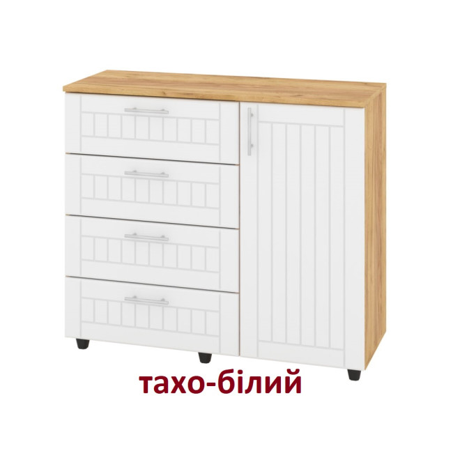 Комод у спальню вітальню передпокій 4 ящики 1 двері 100/38/87.5 см К-4+1 МДФ Пехотін