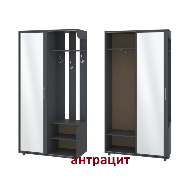 Передпокій 100 см із дзеркалом Флора трюфель Пехотін