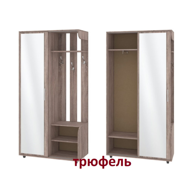 Передпокій 100 см із дзеркалом Флора трюфель Пехотін