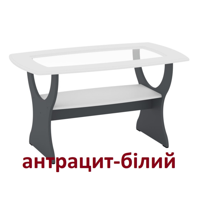 Стіл журнальний зі склом Шарм МДФ 100/60 см Пехотін