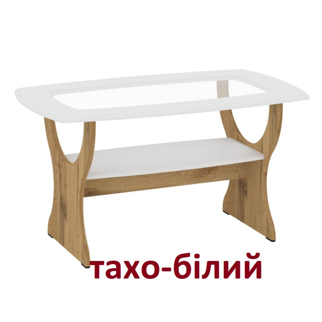Стіл журнальний зі склом Шарм МДФ 100/60 см Пехотін