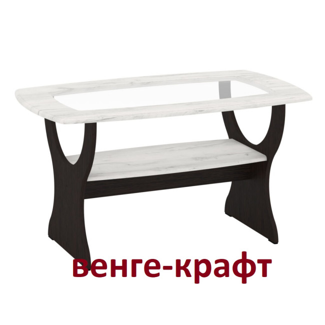 Стіл журнальний зі склом Шарм МДФ 100/60 см Пехотін