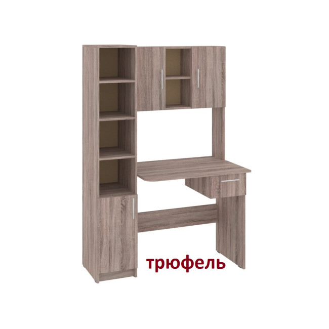 Стіл комп'ютерний письмовий 113/60/1680 см 3 двері 1 ящик з надбудовою Пілігрим Пехотін