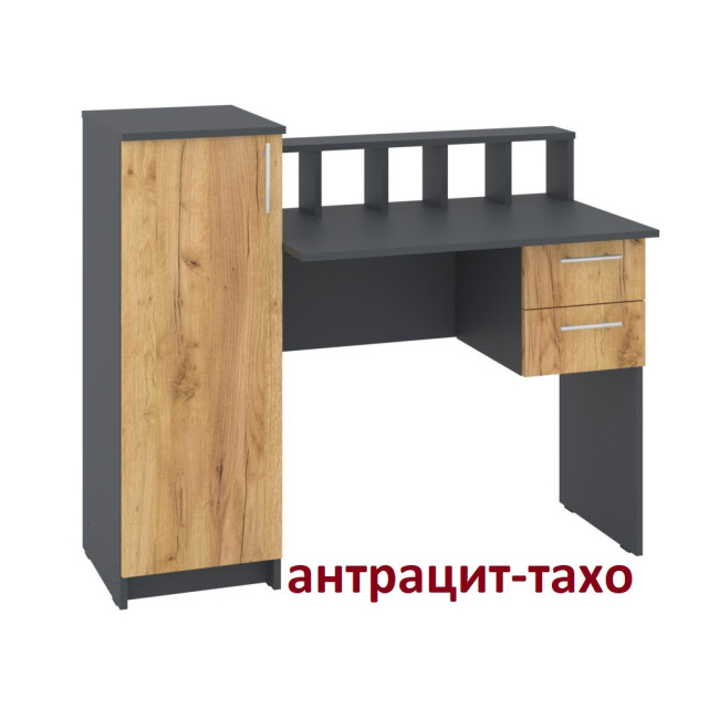 Стіл письмовий офісний для школяра 118 см 1 двері 2 ящики Прага Пехотін