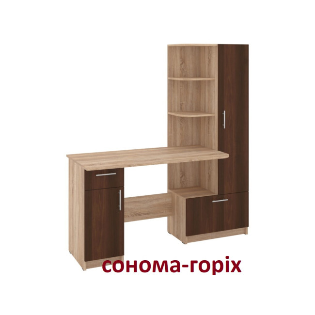 Стіл комп'ютерний письмовий 150 см з шафою Шанс-П Пехотін