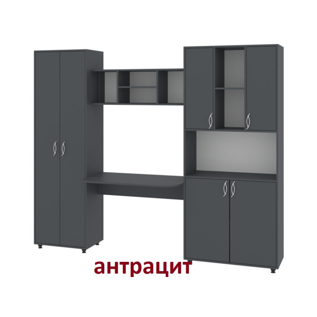 Дитяча стінка з шафою столом 2370 мм Сімба Пехотін