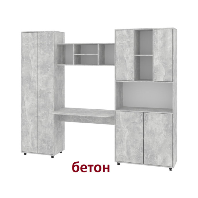 Дитяча стінка з шафою столом 2370 мм Сімба Пехотін