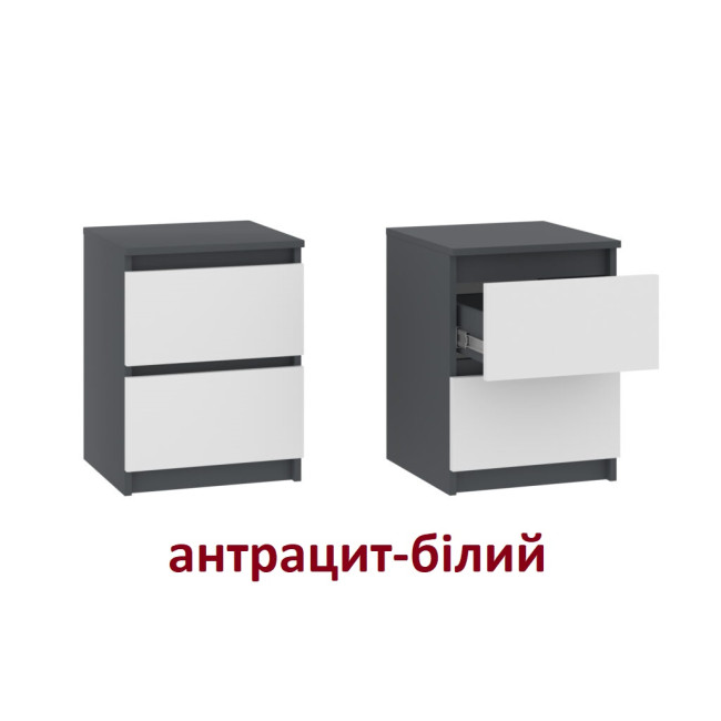 Тумба приліжкова НС-ПТ-2 тахо/антрацит Пехотін