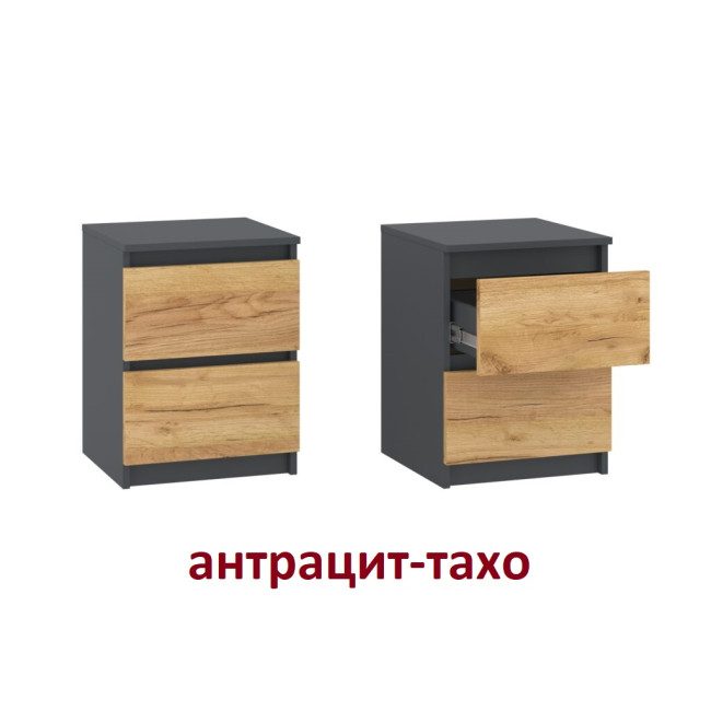 Тумба приліжкова НС-ПТ-2 тахо/антрацит Пехотін