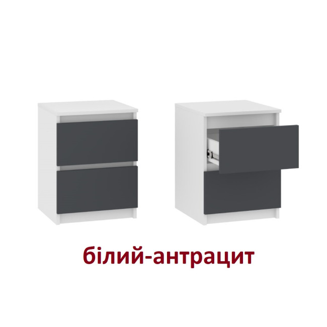 Тумба приліжкова НС-ПТ-2 тахо/антрацит Пехотін
