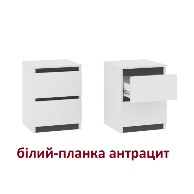 Тумба приліжкова НС-ПТ-2 тахо/антрацит Пехотін