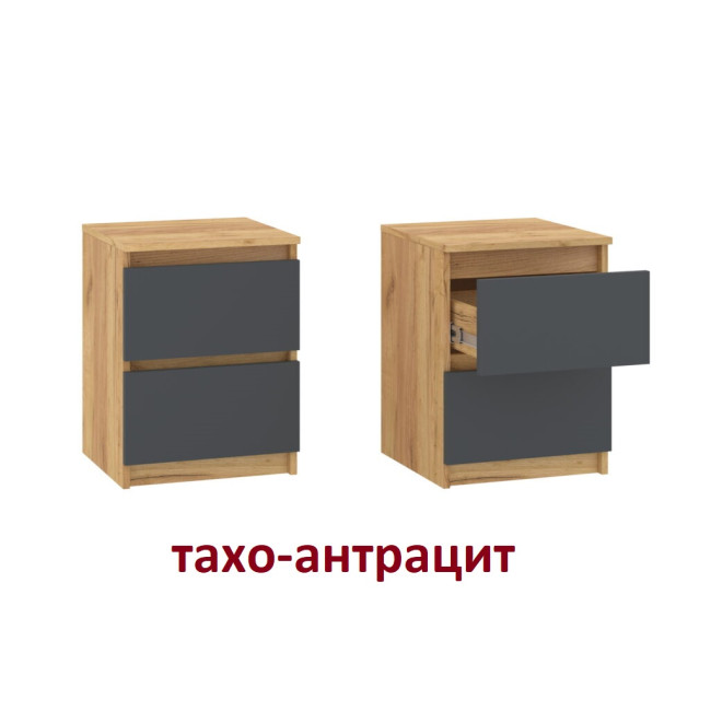 Тумба приліжкова НС-ПТ-2 тахо/антрацит Пехотін