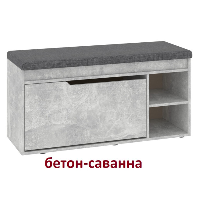 Тумба для взуття Б-4А із м'яким відкидним сидінням Пехотін