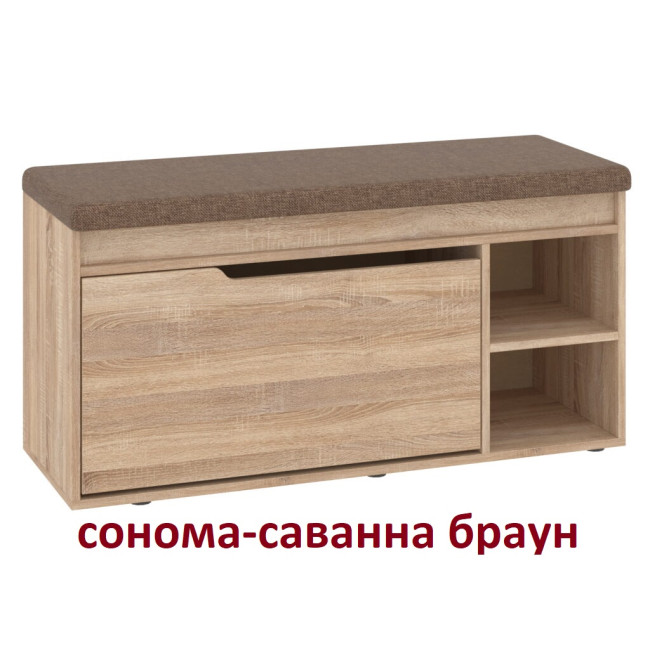 Тумба для взуття Б-4А із м'яким відкидним сидінням Пехотін