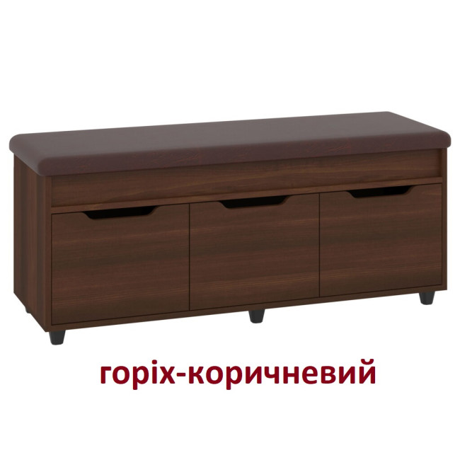 Тумба для взуття Б-6 із м'яким відкидним сидінням Пехотін