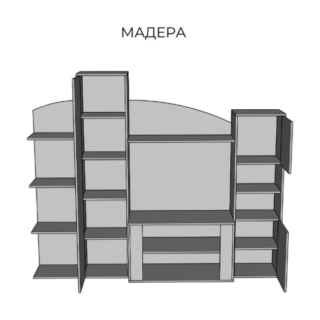 Вітальня Мадера венге магія/дуб молочний